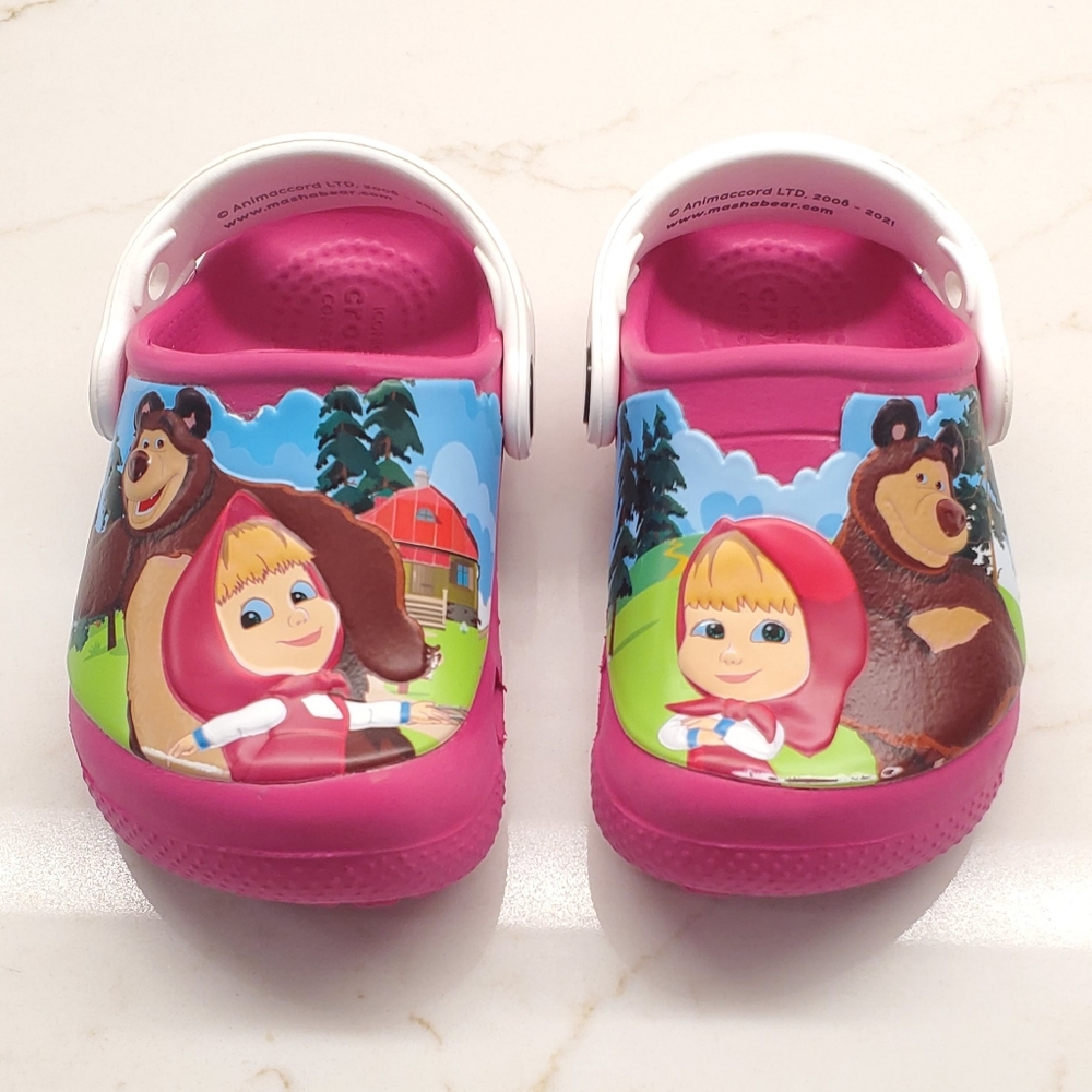 Crocs Masha and The Bear!! Size 6 Toddler